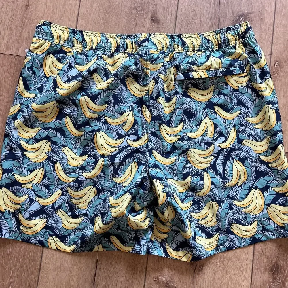Banana Swim Trunks Men's‎ Size XL Banana All Over Beach Pool Lined Inseam 7”